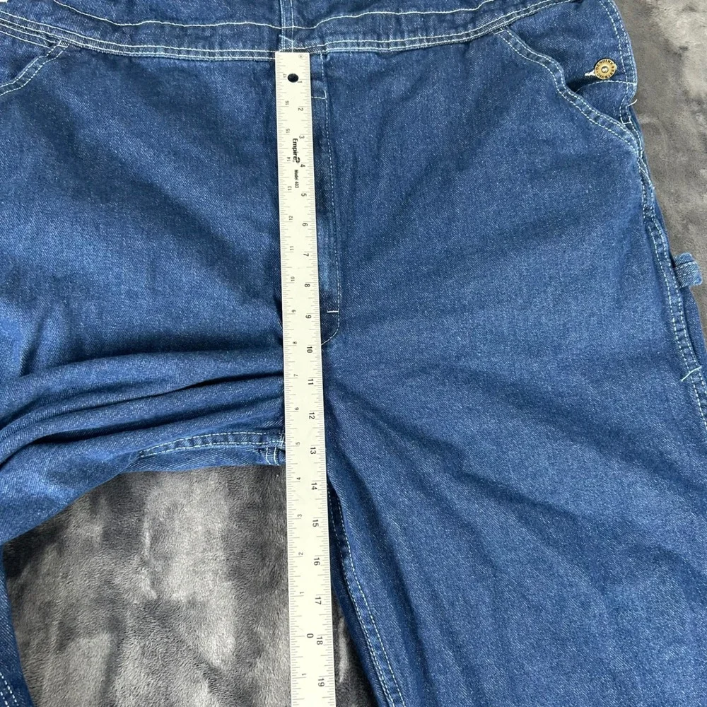 Dickies Denim Bib Overalls Mens Large Blue Carpenter Workwear Jeans